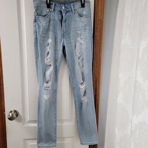H&M Mens Distressed Skinny Jeans